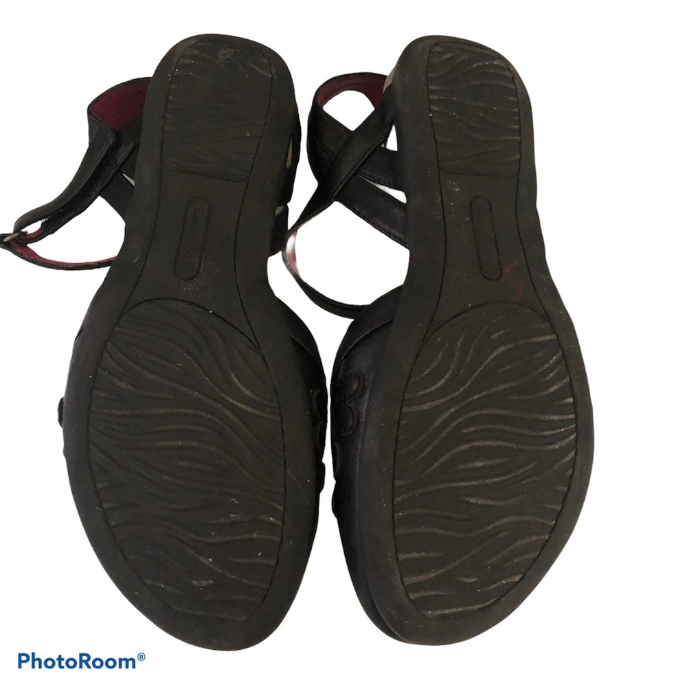 Baretraps Womens Black & Red Floral Cutout Sandals With Adjustable Straps Size 9 - Picture 4 of 4